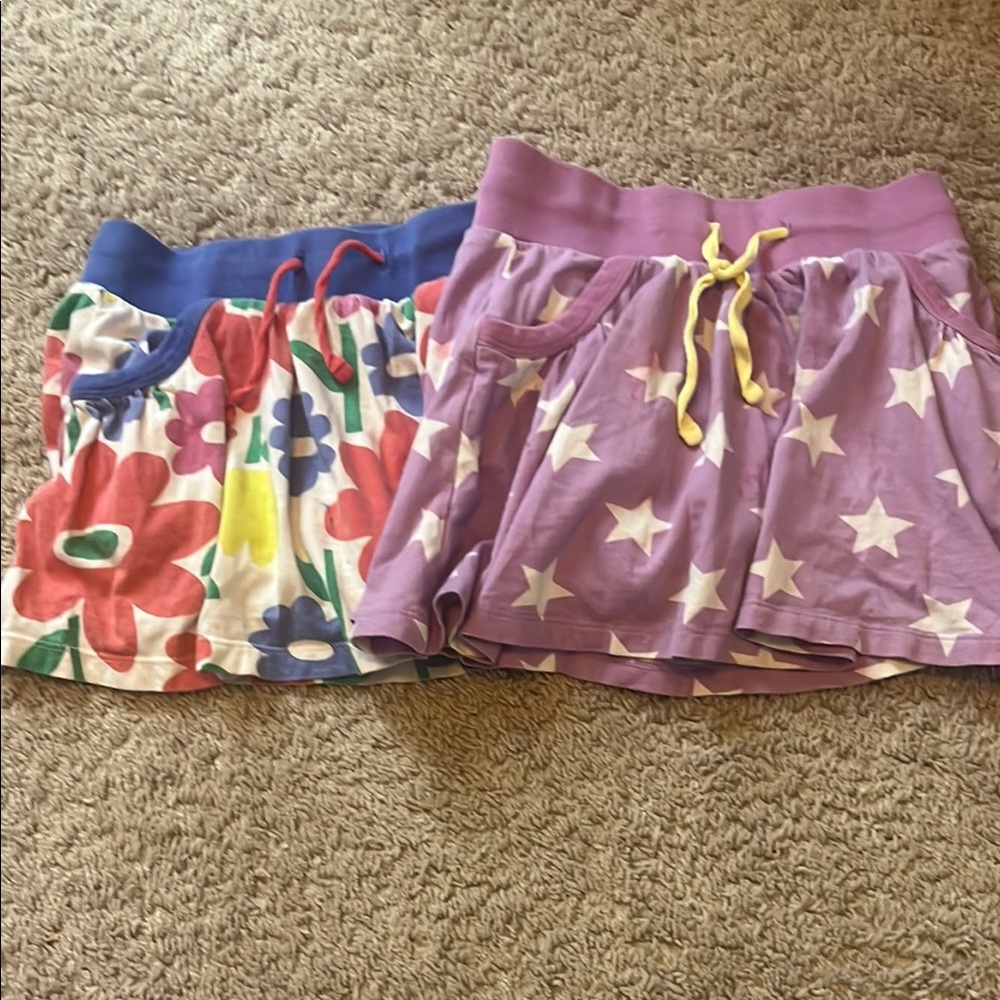 Kids' Floral and Star Print Skirt Set